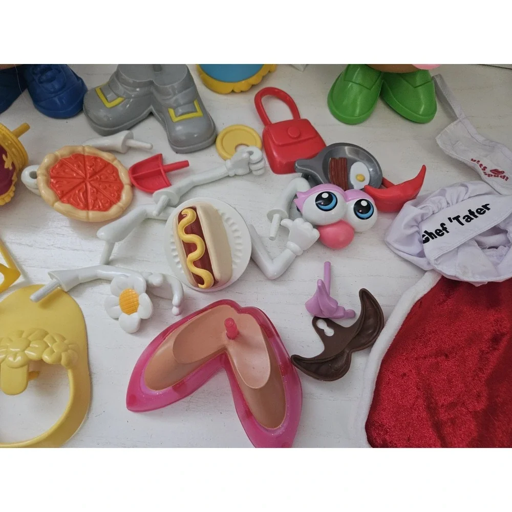 Vintage‎ 1985 Era Hasbro Preschool Mr. Potato Head Lot With Accessories